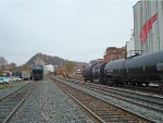 Looking east along the CP main